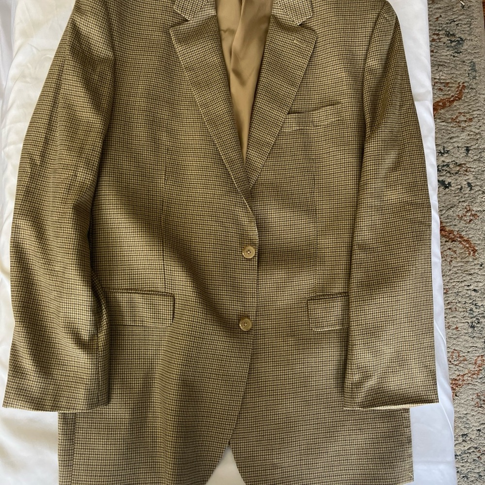Ralph Lauren for Dillards 46L Houndstooth Sport Coat - Blazer - Tan